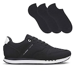 Tênis Olympikus Noventa - Adulto + Meia Color Sports Pt - 3 Pares PRETO/BRANCO