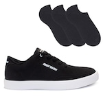 Tênis Mormaii Urban One - Adulto + Meia Color Sports - 3 Pares PRETO/BRANCO