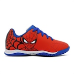 Chuteira Futsal Dray Marvel Original com Cadarço Infantil VERMELHO/AZUL