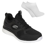 Tênis Skechers Bountiful - Feminino + Par de Meia PRETO