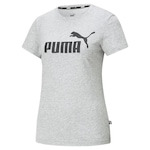 Camiseta Puma Essentials Ess Logo - Feminina CINZA