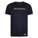 Camiseta Manga Curta Champion Malhão C Colorblock Preto PRETO