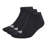 Kit de Meias Cano Baixo adidas Amortecidas com 3 Pares - Adulto PRETO