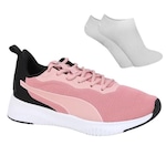 Kit Tênis Puma Flyer Flex - Feminino + Par de Meia ROSA/PRETO