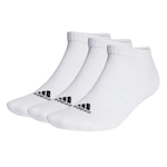 Kit de Meia Sapatilha adidas Cushioned Low-Cut com 3 Pares - Adulto BRANCO/PRETO