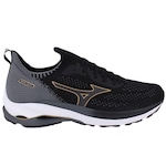 Tênis Mizuno Wave Zest - Masculino PRETO/OURO