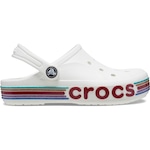 Sandália Crocs Bayaband Rainbow Glitter Clog K - Unissex BRANCO