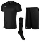 Camiseta Penalty X + Calção + Meião Penalty Matís Viii - Infantil PRETO