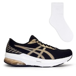 Tênis Asics Masculino Gel-Spectrum + Meia Color Sports Masculino PRETO/OURO