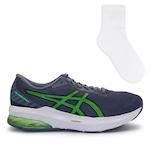 Tênis Asics Masculino Gel-Spectrum + Meia Color Sports Masculino CINZA/VERDE