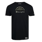 Camiseta Champion Malhão Mettalic Basket - Masculina PRETO