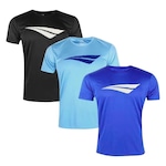 Kit de Camisetas Penalty X - Masculina - 3 unidades PRETO/AZUL