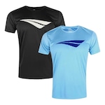 Kit de Camisetas Penalty X - Masculina - 2 unidades PRETO/AZUL