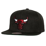 Boné Aba Reta Mitchell & Ness Nba Side Jam Chicago Bulls - Snapback - Adulto PRETO