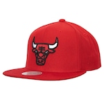 Boné Aba Reta Mitchell & Ness Nba Team Ground Chicago Bulls - Adulto VERMELHO