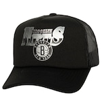 Boné Aba Curva Mitchell & Ness Nba Rock On Truck Brooklyn Nets - Adulto PRETO