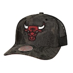 Boné Aba Curva Mitchell & Ness Nba Burnt Ends Chicago Bulls - Adulto PRETO