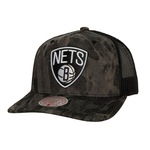 Boné Aba Curva Mitchell & Ness Nba Burnt Ends Brooklyn Nets - Adulto PRETO