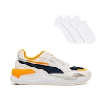 Tênis Puma X-Ray 2 Square + 3 Pares De Meias - Masculino BRANCO/LARANJA