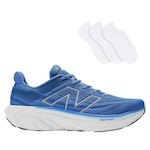 Kit Tênis New Balance Fresh Foam X 1080 V13 + 3 Pares de Meias - Masculino AZUL