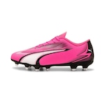 Chuteira de Campo Puma Ultra Play - Infantil ROSA/PRETO