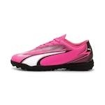 Chuteira Society Puma Ultra Play - Infantil ROSA/PRETO