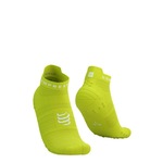 Meia de Compressão para Corrida Cano Curto Compressport Run Low V4 - Unissex AMARELO/BRANCO