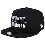 Boné New Era 59Fifty Collab Layback 10 Anos - Masculino PRETO