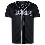 Camiseta New Era Jersey Collab Layback 10 Anos - Masculina PRETO