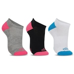 Kit de Meias Cano Invisível Olympikus com 3 Pares Feminino BRANCO