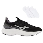 Tênis Mizuno Arrow + 3 Pares de Meias - Masculino PRETO/CINZA