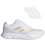 Tênis adidas Duramo Sl + 3 Pares de Meias - Feminino BRANCO/OURO