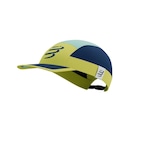 Boné Aba Curva Compressport UV 5 Panel - Strapback - Adulto Verde/Azul