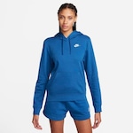 Blusão de Moletom com Capuz Nike Sportswear Club Fleece - Feminino AZUL