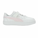 TÊNIS PUMA CAVEN 2.0 AC + PS BDP INFANTIL BRANCO/ROSA