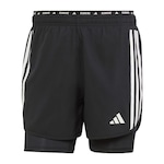 Shorts adidas Own The Run e 3S 2 In 1 S - Masculino PRETO