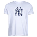 Camiseta New Era Masculina New York Yankees Mlb Core Branca BRANCO