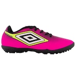 Chuteira Society Umbro Cannon Jr - Infantil Rosa/Verde