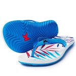 Chinelo Kenner Summer Leaves - Masculino AZUL/BRANCO