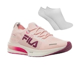 Kit Tênis Fila Float Elite - Feminino + Par de Meia ROSA CLARO