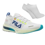 Kit Tênis Fila Float Elite - Feminino + Par de Meia BRANCO/AZUL