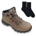 Bota Bull Terrier Terragrip - Masculina + Par de Meia MARROM