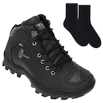 Bota Bull Terrier Valmet Moto - Masculina + Par de Meia PRETO