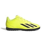 Chuteira Society adidas X Crazyfast 4 - Infantil VERDE/PRETO