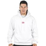 Blusão de Moletom com Capuz Everlast Essential Patch - Masculino BRANCO/VERMELHO