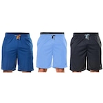 Kit Bermuda Elite Comfort - 3 Unidades - Masculina PRETO/AZUL