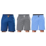 Kit Bermuda Elite Comfort - 3 Unidades - Masculina AZUL ESC/CINZA