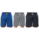 Kit Bermuda Elite Comfort - 3 Unidades - Masculina AZUL ESC/PRETO