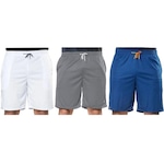 Kit Bermuda Elite Comfort - 3 Unidades - Masculina BRANCO/AZUL ESC