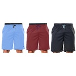 Kit Bermudas Elite Comfort - 3 Unidades - Masculina VERMELHO/AZUL